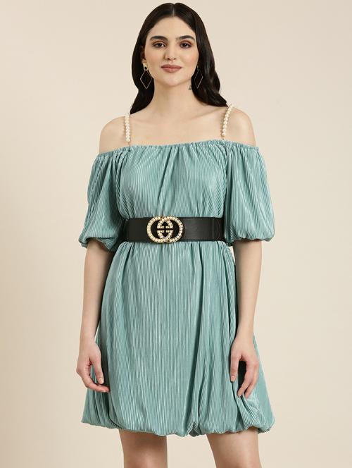 women's fit & flare solid dress - 19947741 - Standard Image - 0