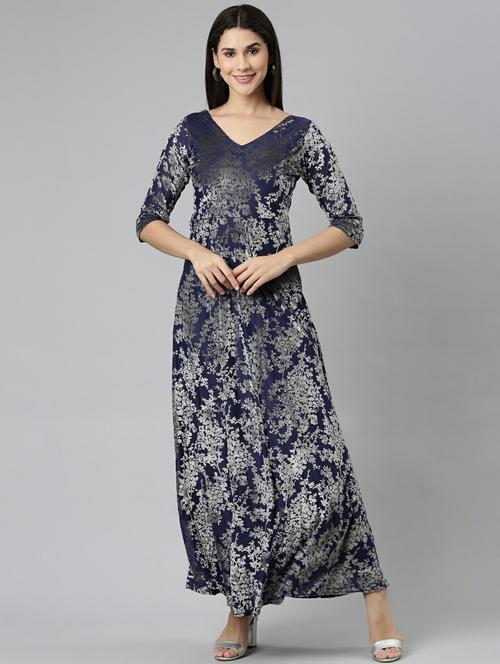women's fit & flare printed dress - 19947775 -  Standard Image - 0