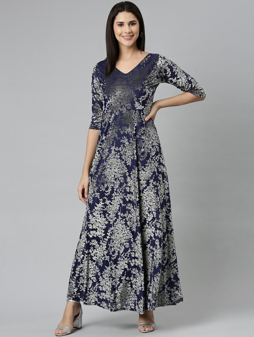women's fit & flare printed dress - 19947775 - Standard Image - 3