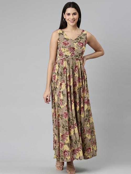 women's fit & flare floral dress - 19947781 -  Standard Image - 0