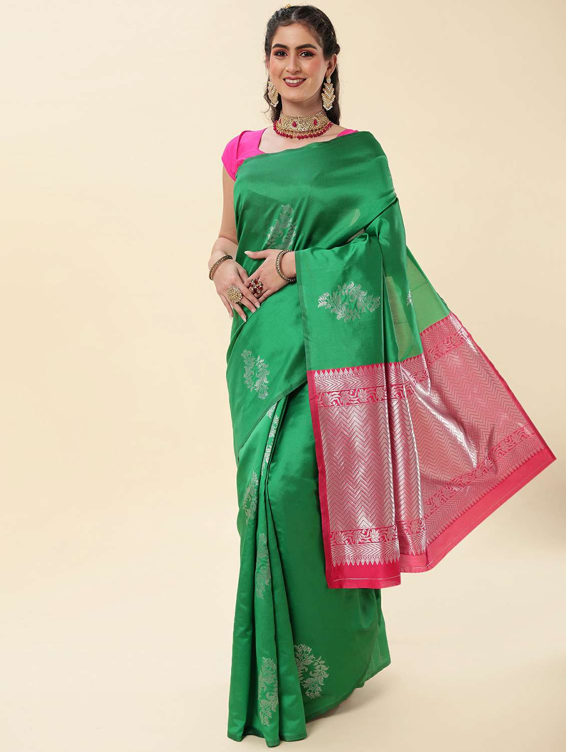 self designed banarasi saree with blouse