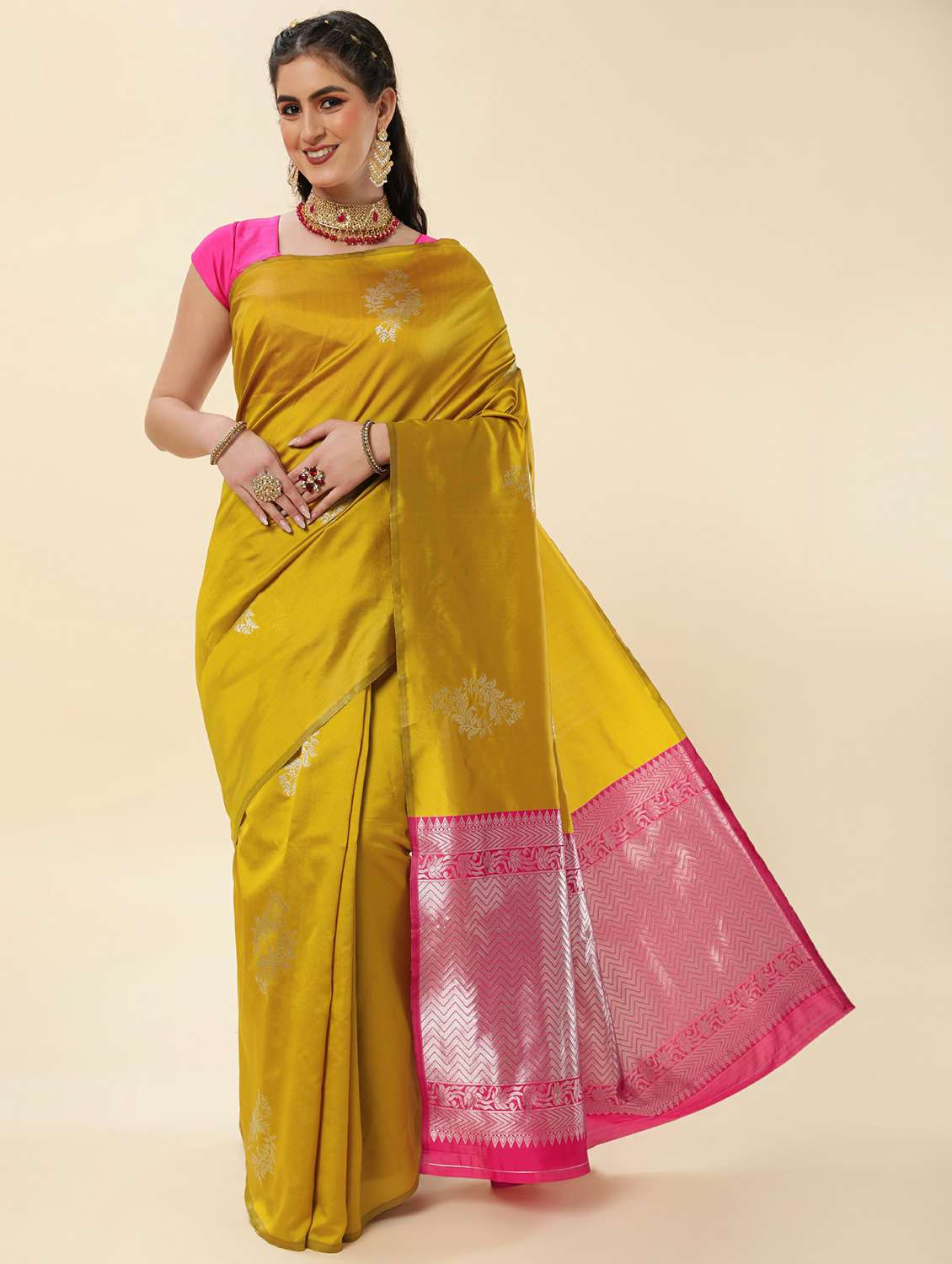 self designed banarasi saree with blouse
