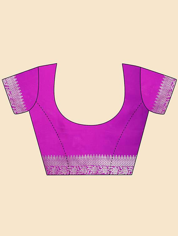 self designed banarasi saree with blouse - 19947903 - Standard Image - 3