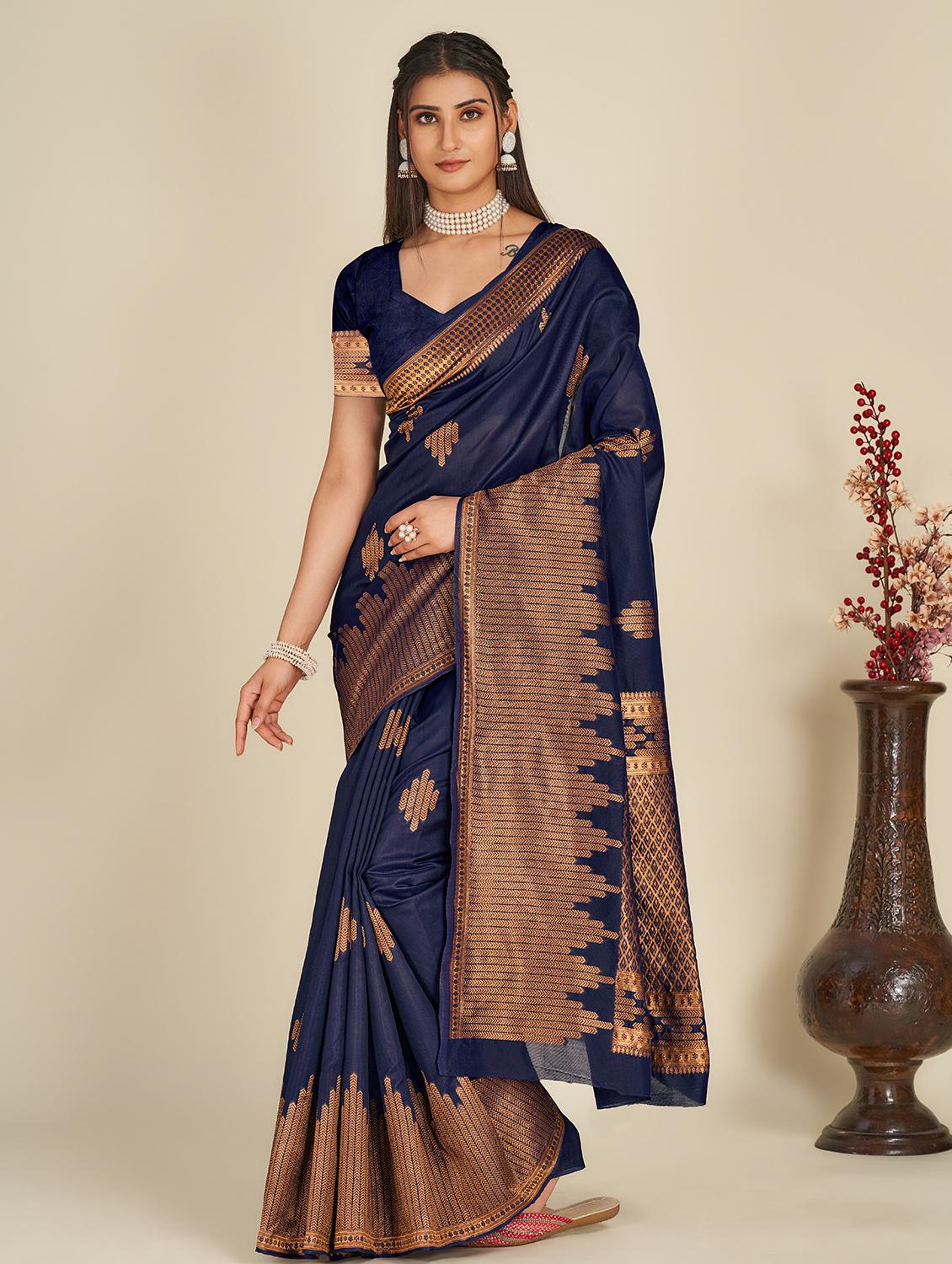 women's banarasi saree with blouse - 19948002 -  Zoom Image - 0