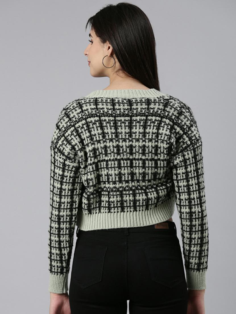 women green wool cardigan - 19948283 - Standard Image - 3