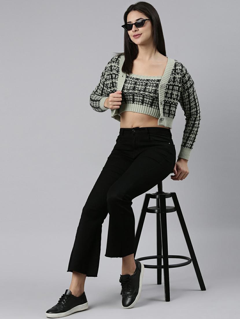 women green wool cardigan - 19948283 - Standard Image - 5
