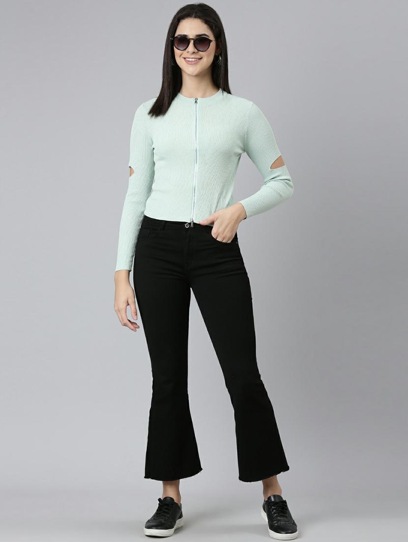 women's straight round neck top - 19948327 - Standard Image - 5