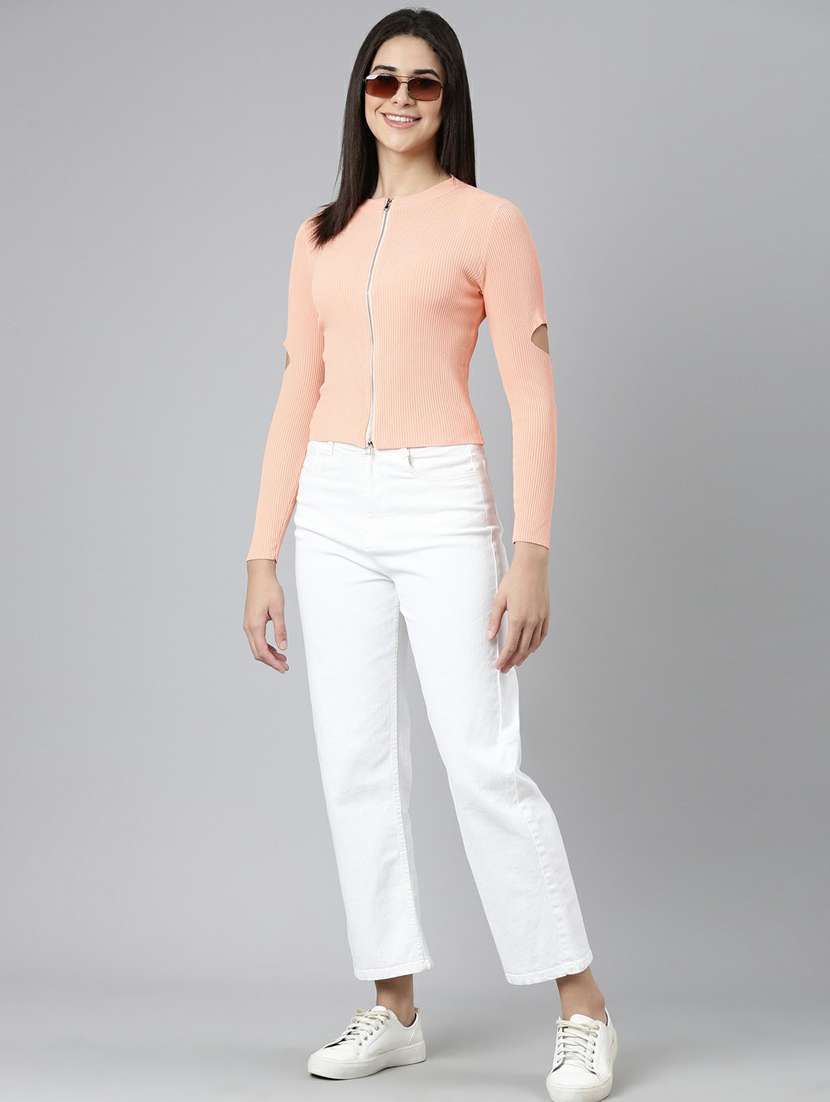women's straight round neck top - 19948328 - Standard Image - 5