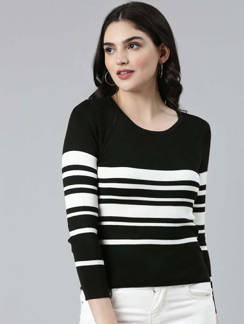 women's straight round neck top