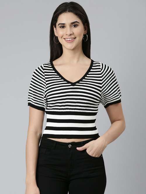 women's straight v neck top - 19948338 -  Standard Image - 0