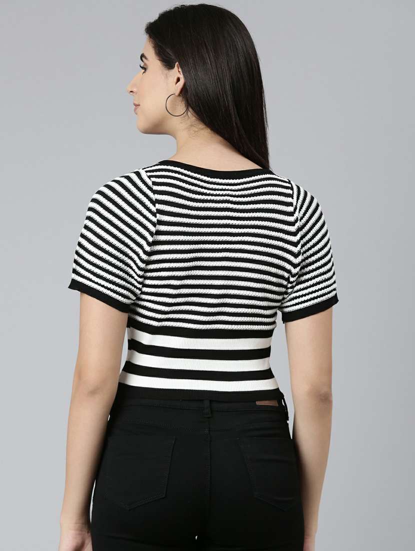 women's straight v neck top - 19948338 -  Standard Image - 3