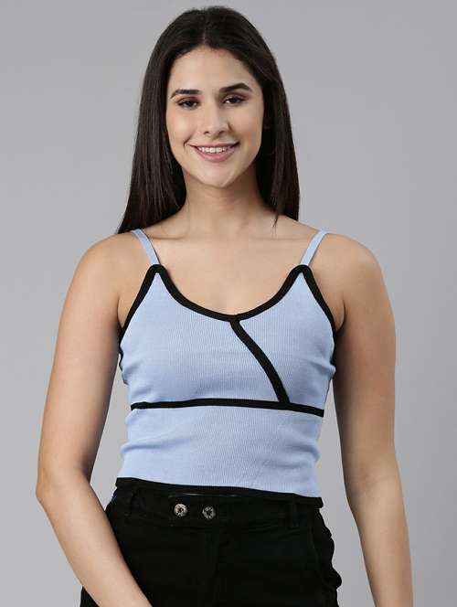 blue acrylic tank top - 19948353 - Standard Image - 0
