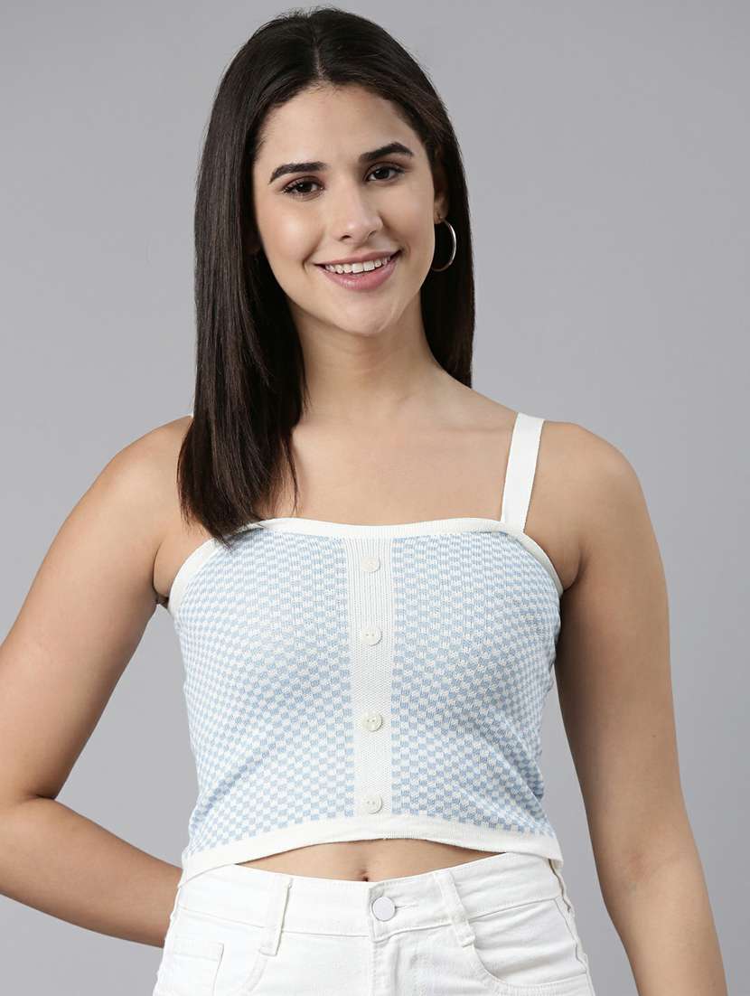 blue acrylic tank top - 19948362 - Standard Image - 5