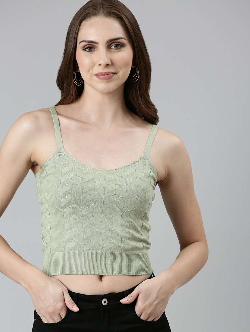 women's crop shoulder strap top - 19948399 -  Standard Image - 5