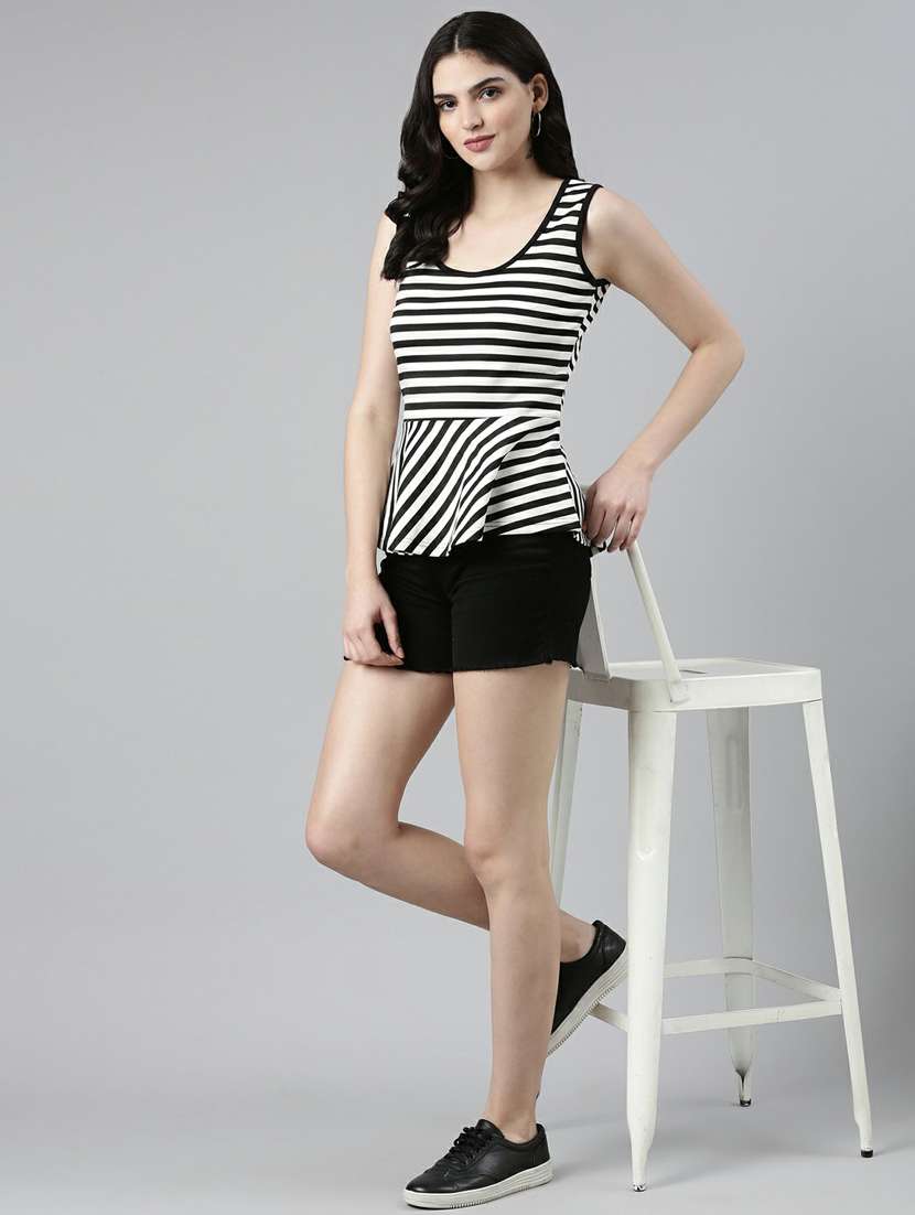 women's peplum scoop neck top - 19948417 -  Standard Image - 3