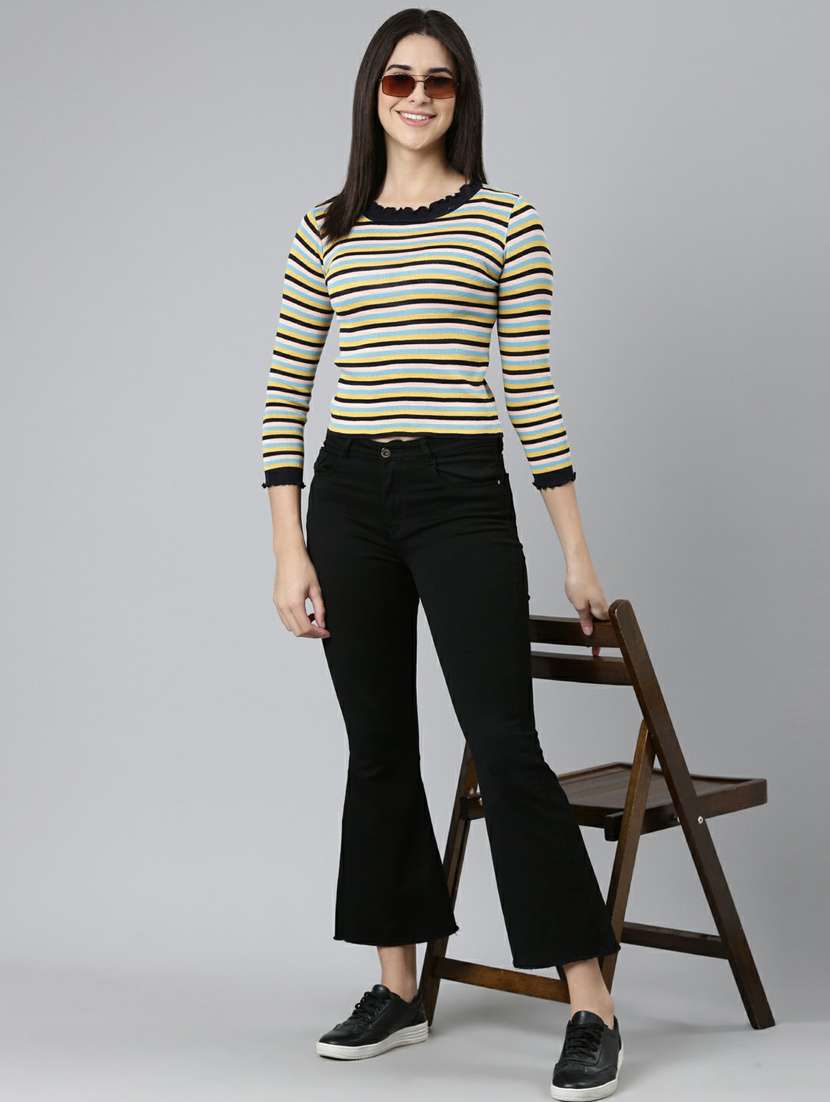 women's straight round neck top - 19948426 -  Standard Image - 3