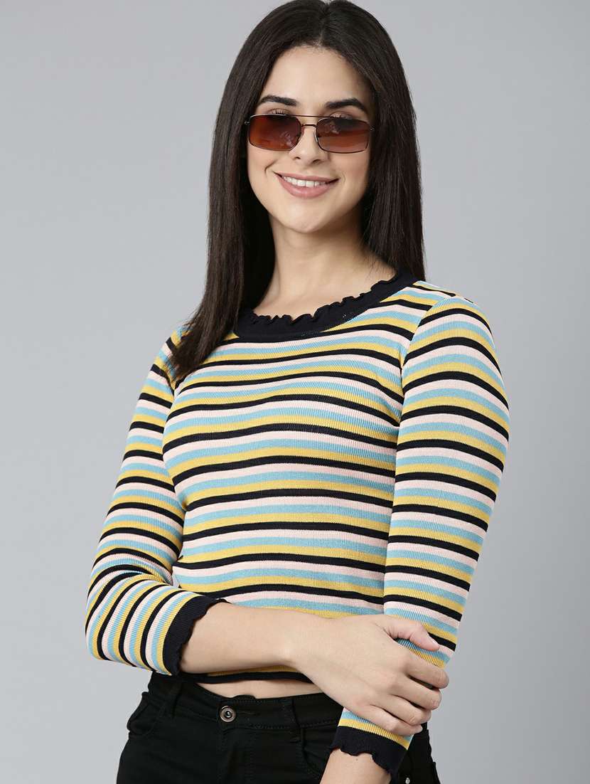 women's straight round neck top - 19948426 -  Standard Image - 5
