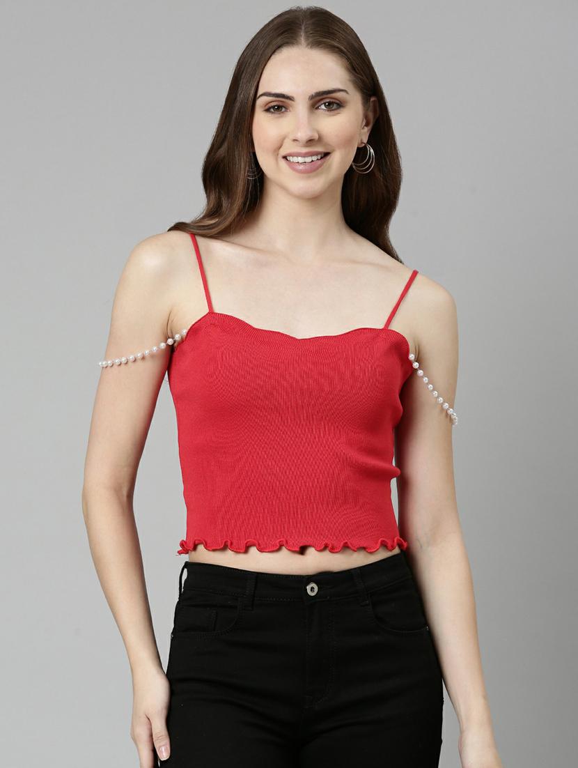 red acrylic tank  top - 19948451 -  Zoom Image - 0