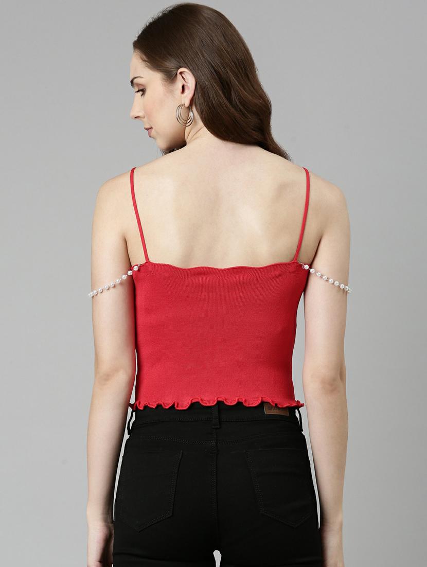 red acrylic tank top - 19948451 - Standard Image - 3