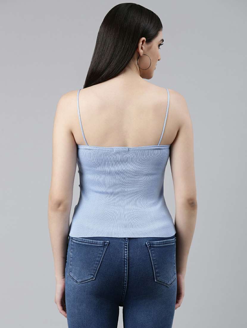women's straight shoulder strap top - 19948504 - Standard Image - 3