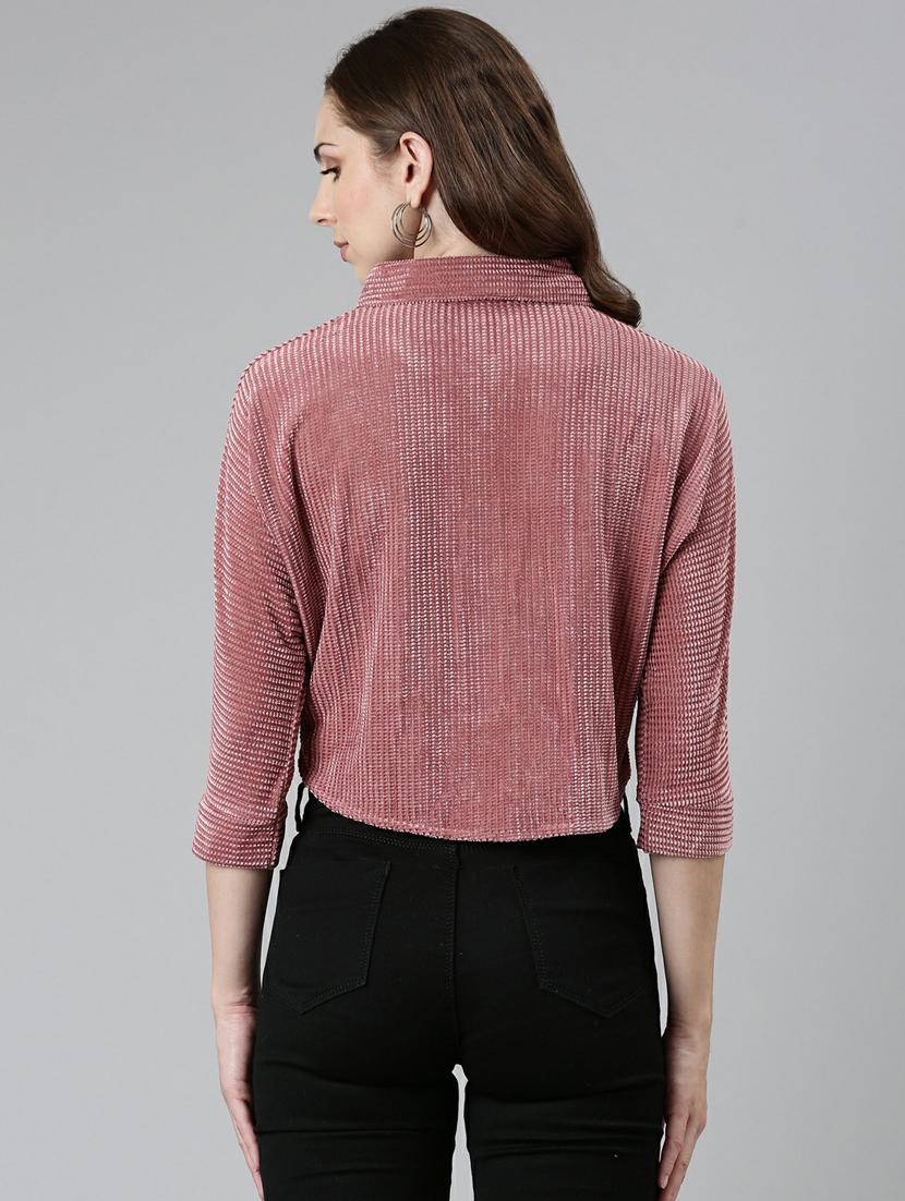 women's crop collared top - 19948602 - Standard Image - 3