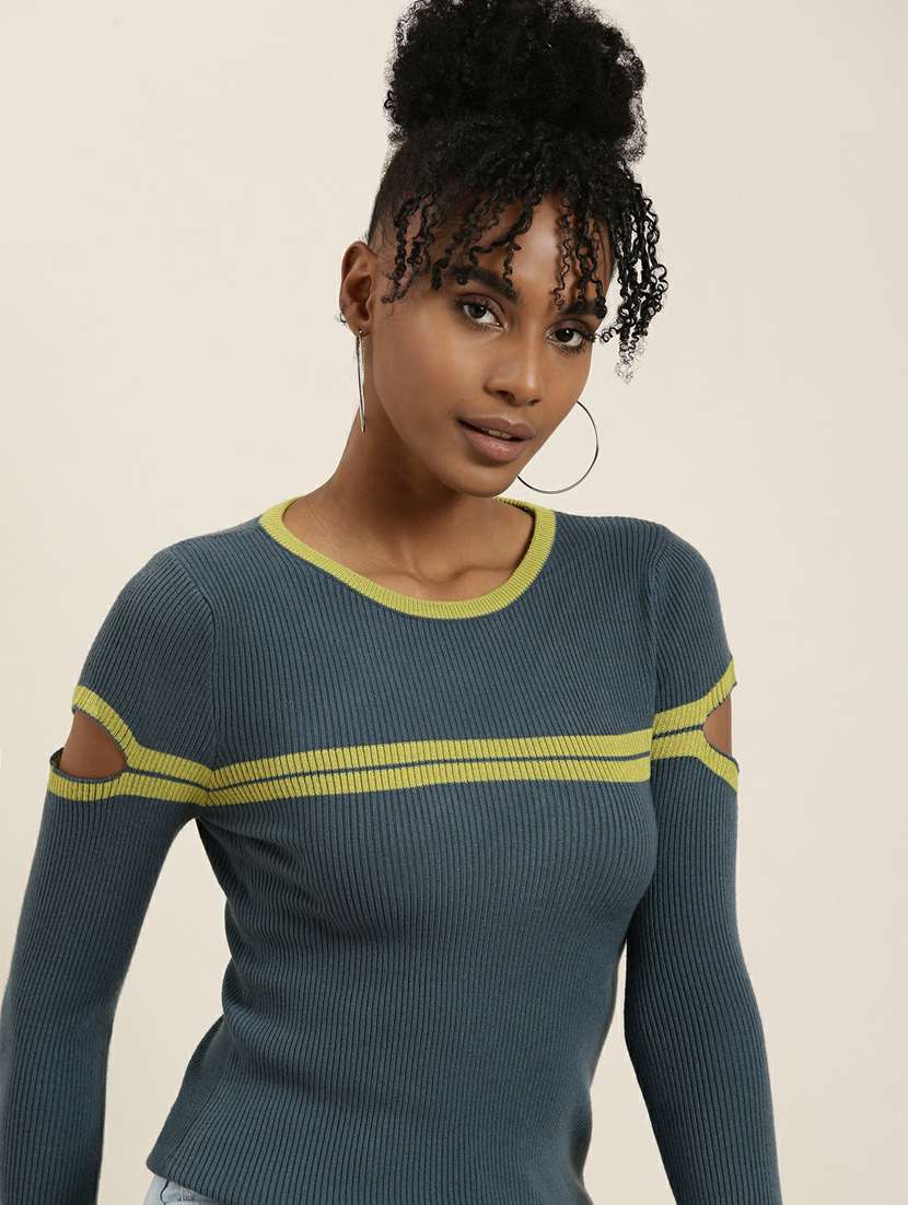 women's straight round neck top - 19948615 -  Standard Image - 5