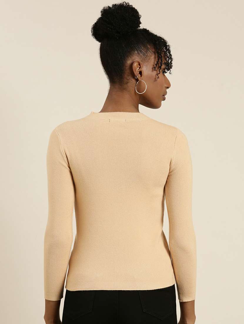 women's straight round neck top - 19948621 -  Standard Image - 3