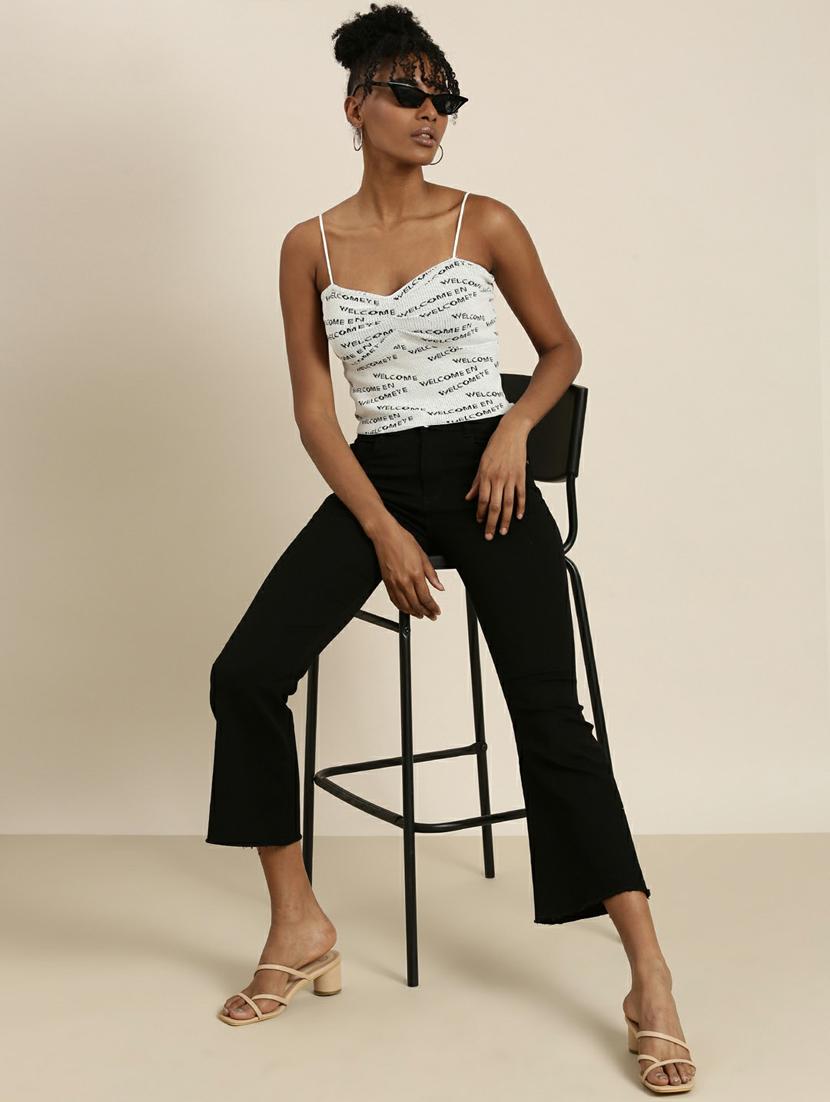 women's crop shoulder strap top - 19948634 - Standard Image - 3