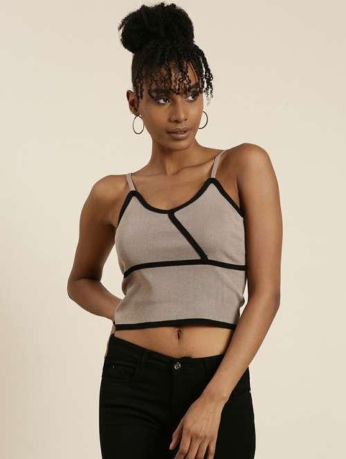 grey acrylic camisole top - 19948637 -  Standard Image - 0