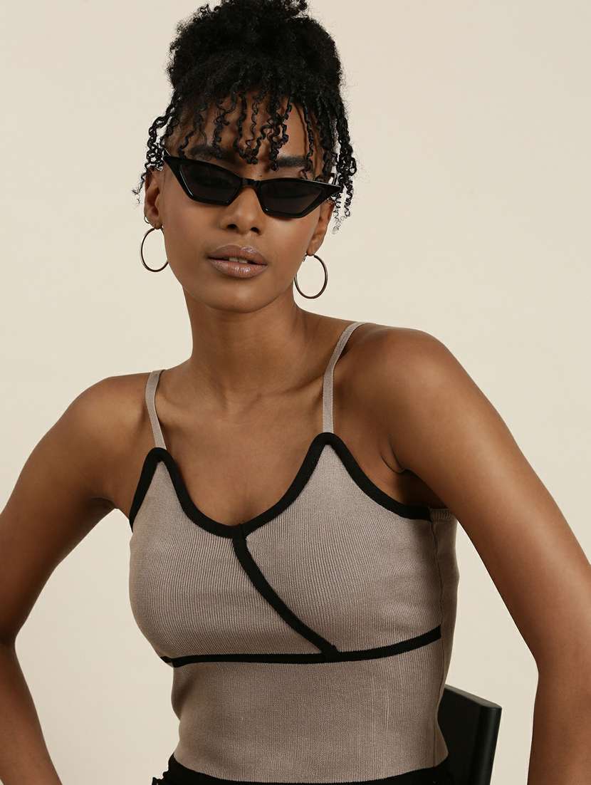 grey acrylic camisole top - 19948637 -  Standard Image - 5