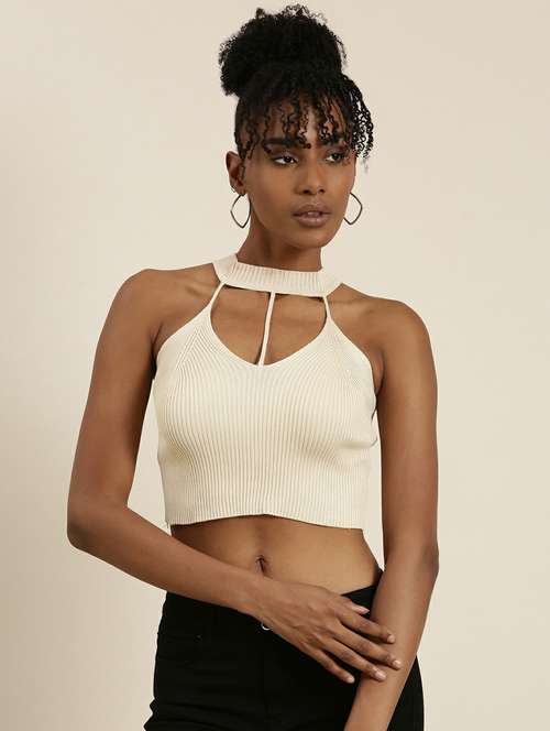 women's crop halter neck top - 19948652 -  Standard Image - 0