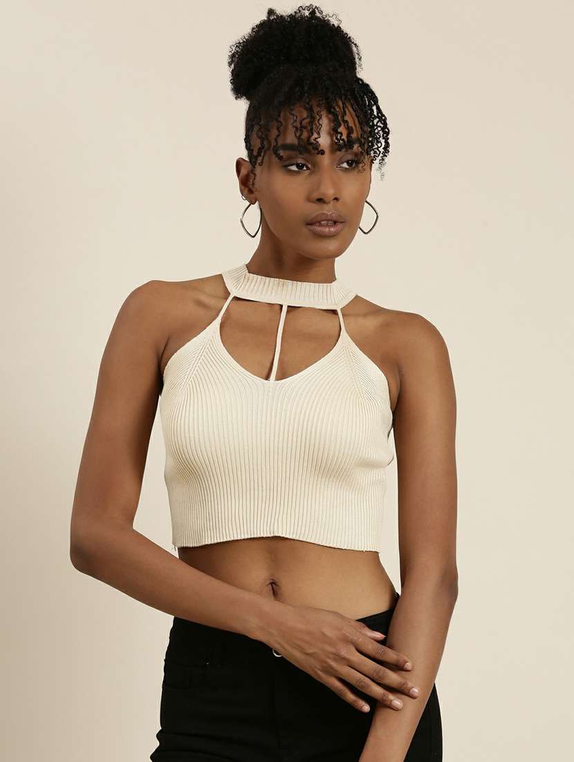 women's crop halter neck top - 19948652 -  Zoom Image - 0