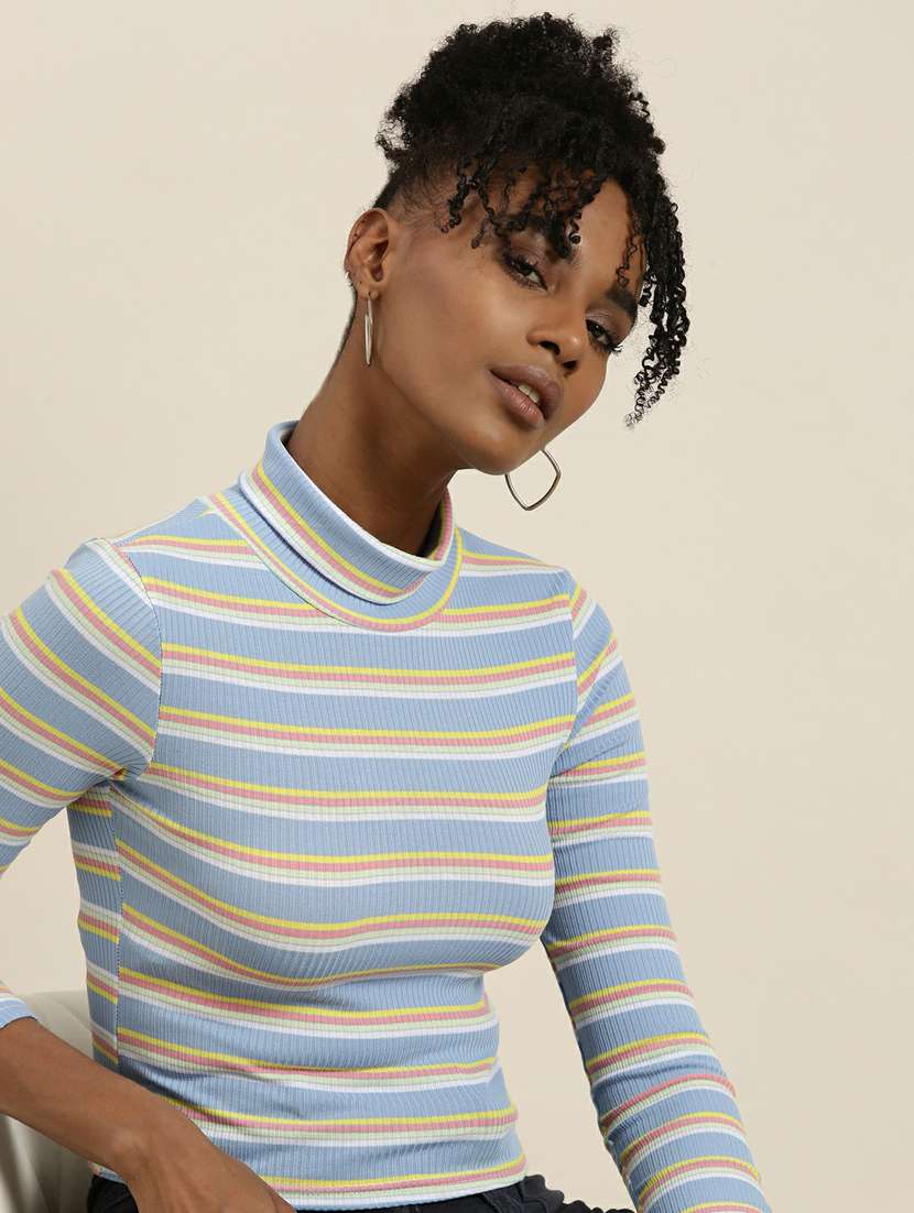 women's crop high neck top - 19948659 - Standard Image - 5