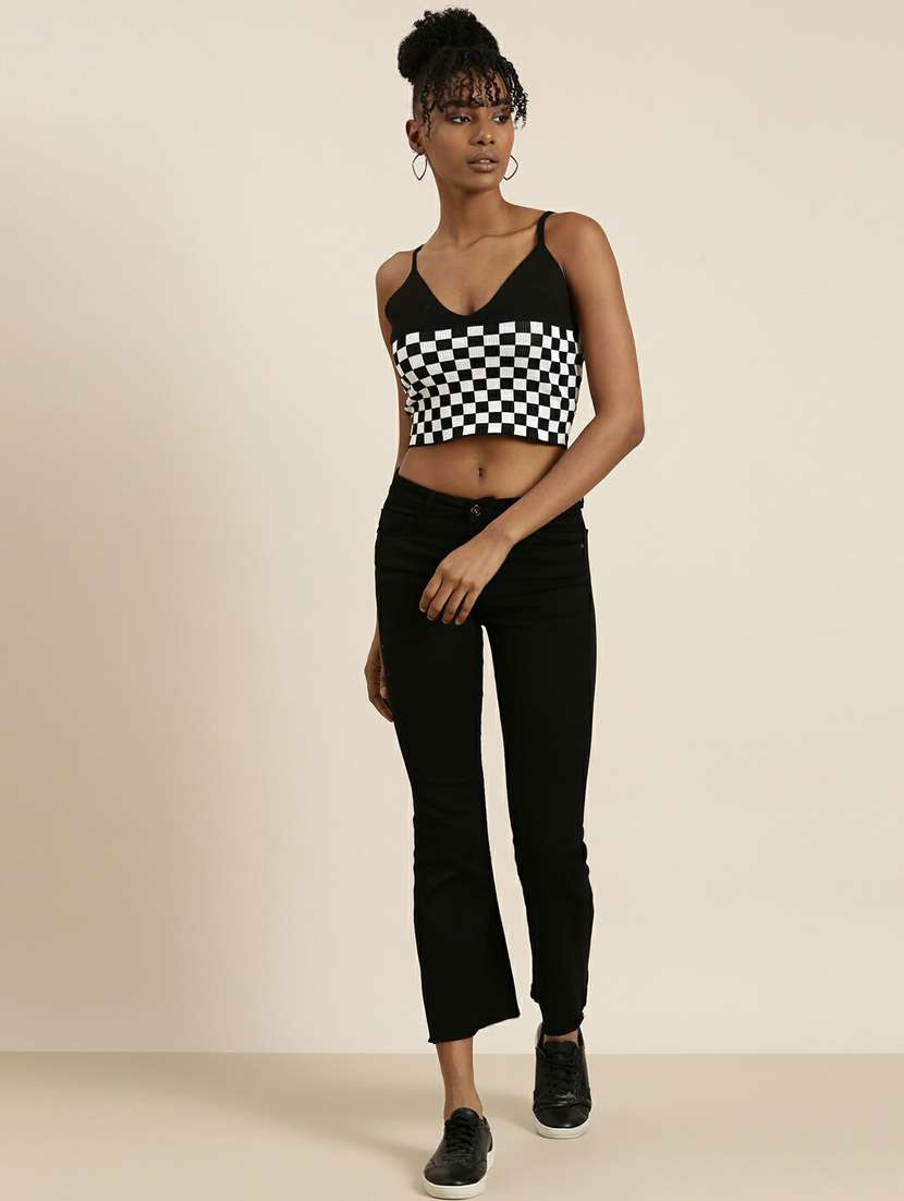 women's crop v neck top - 19948663 -  Standard Image - 5