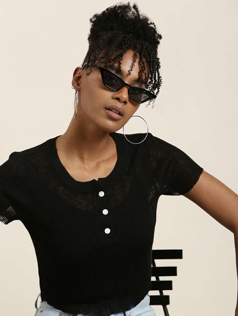 women's straight round neck top - 19948683 -  Standard Image - 5