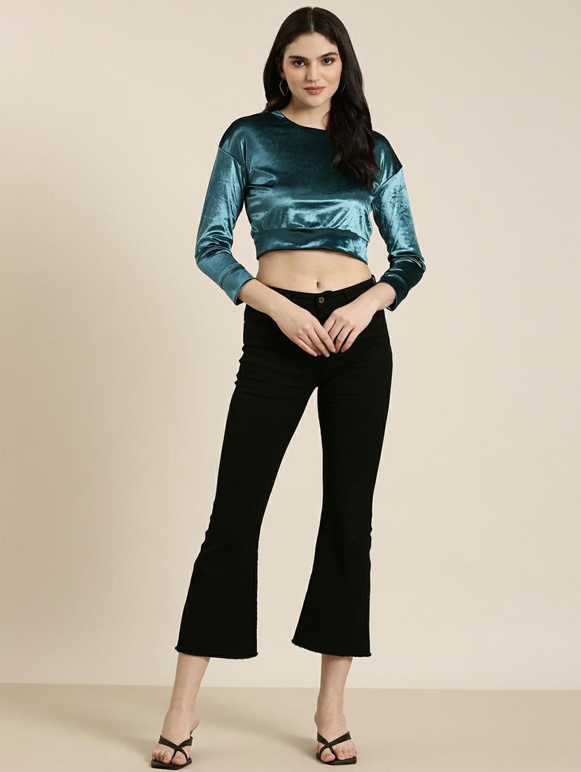 blue polyester blouson top - 19948688 - Standard Image - 5