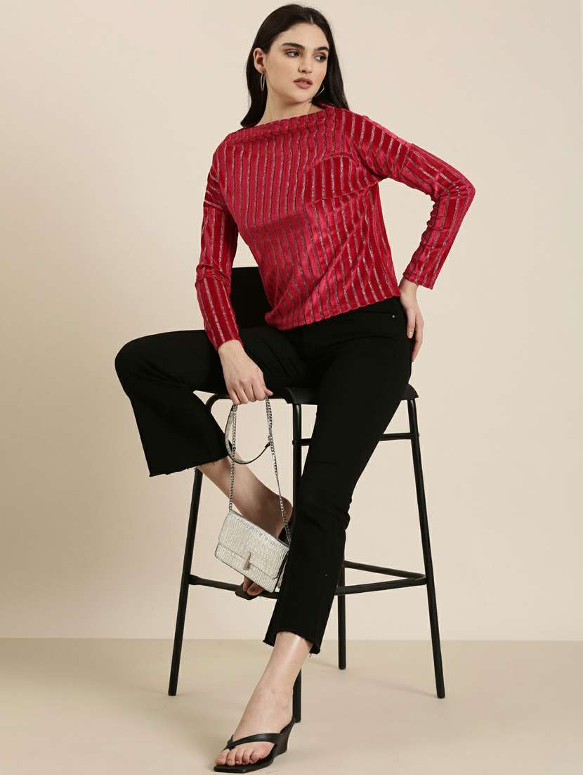 red striped regular top - 19948690 -  Standard Image - 3