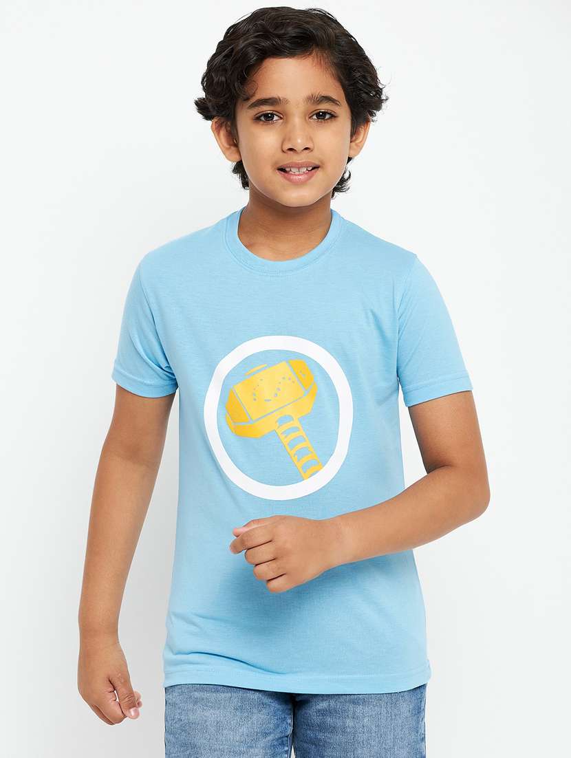 boys round neck printed t-shirt