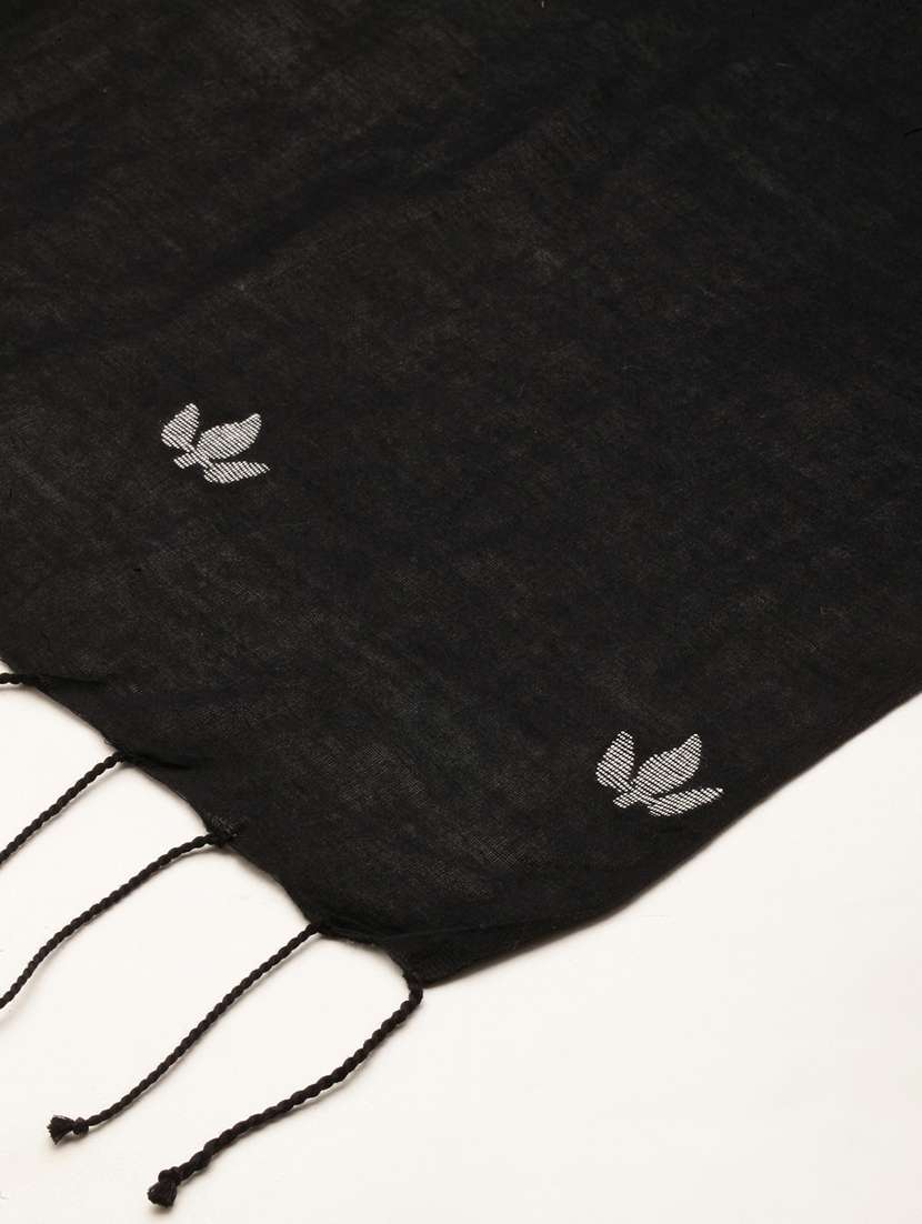 black cotton scarf - 19949087 - Standard Image - 3