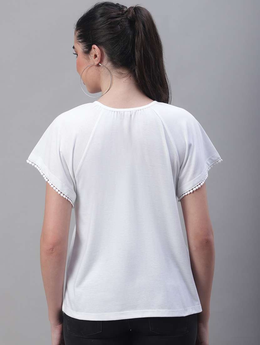 women's a line round neck top - 19950576 -  Standard Image - 3