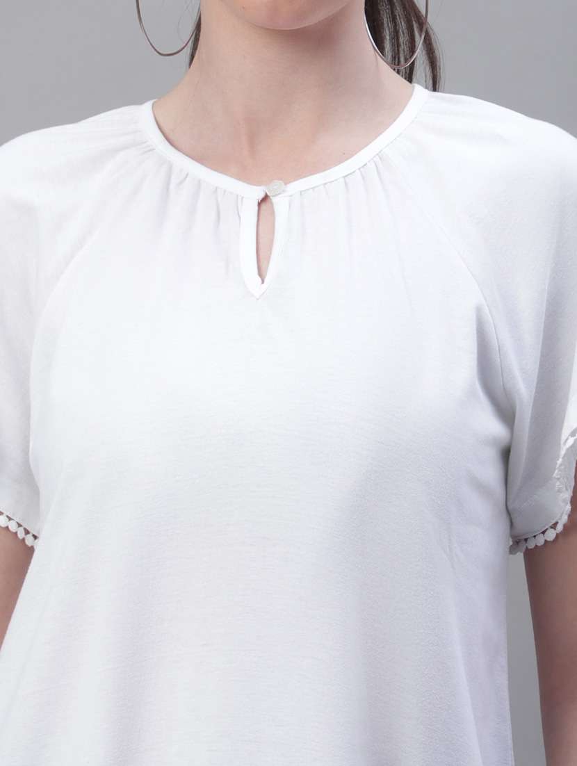 women's a line round neck top - 19950576 -  Standard Image - 5