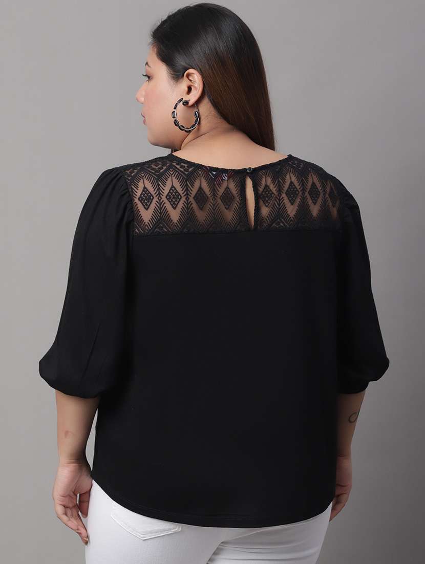 women's straight round neck top - 19950588 -  Standard Image - 3