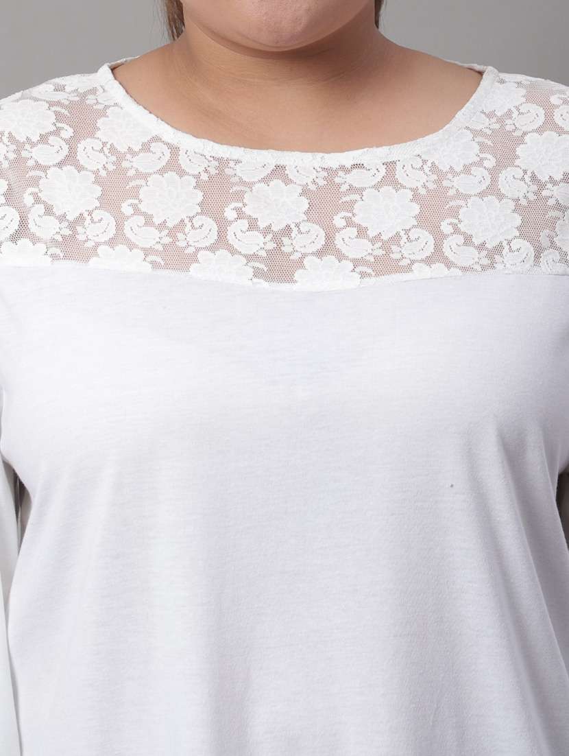 women's straight round neck top - 19950599 -  Standard Image - 5