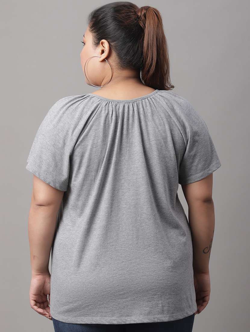 women's straight round neck top - 19950602 -  Standard Image - 3