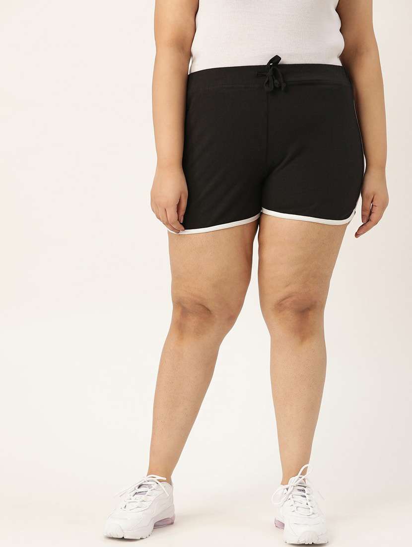 mid rise solid plus shorts