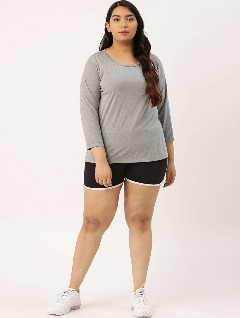 mid rise solid plus shorts - 19950621 -  Standard Image - 3