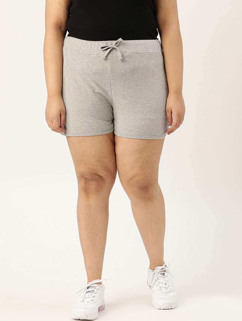 mid rise solid plus shorts