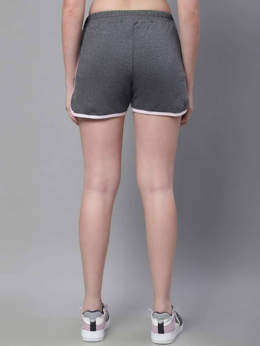 drawstring waist solid hot pants - 19950633 -  Standard Image - 3