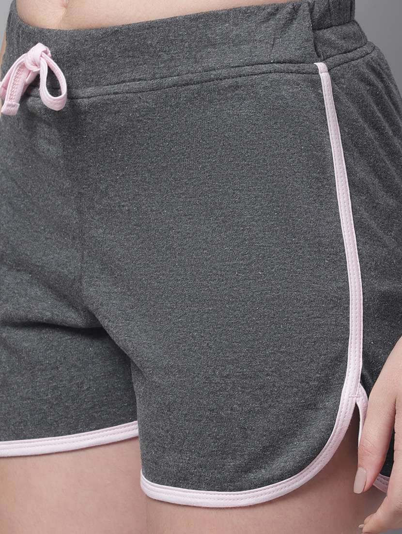 drawstring waist solid hot pants - 19950633 -  Standard Image - 5