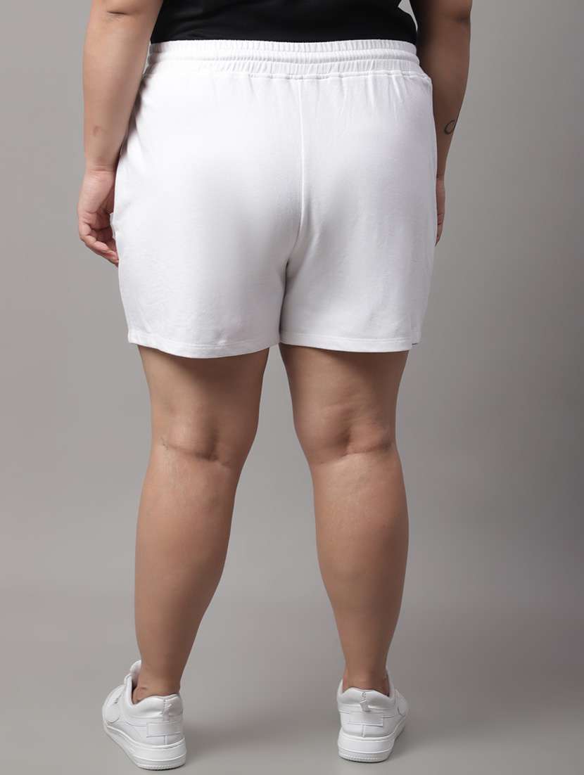 drawstring waist solid sports shorts - 19950644 -  Standard Image - 3